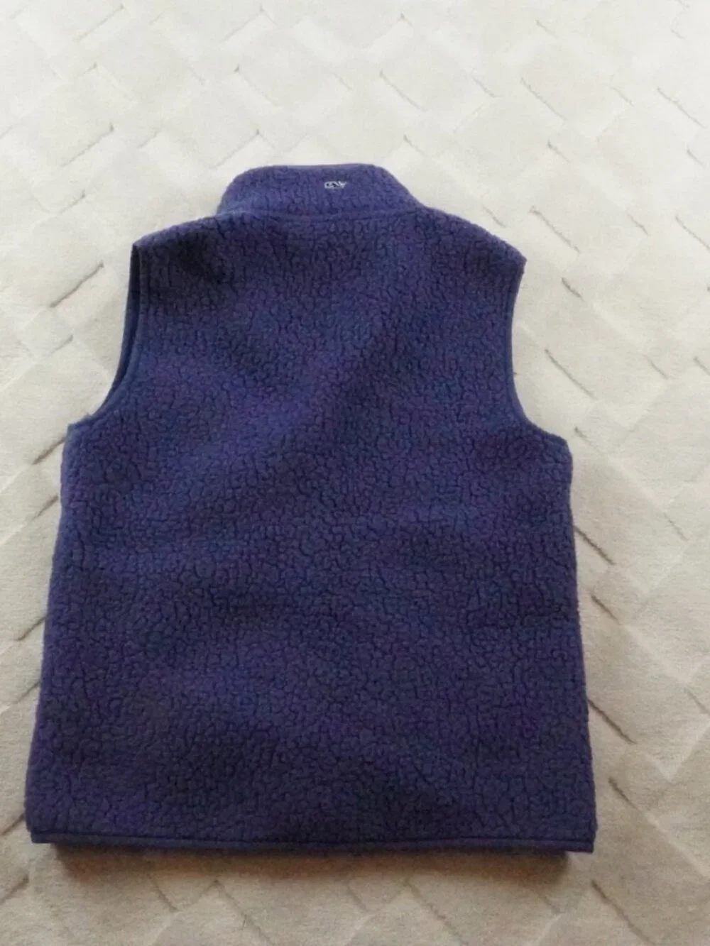 Vineyard Vines Sherpa Fleece Vest Jacket Boys Large Blue Full Zip